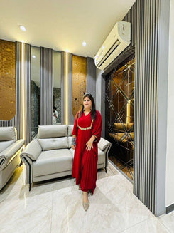 Red Kaftan Gown