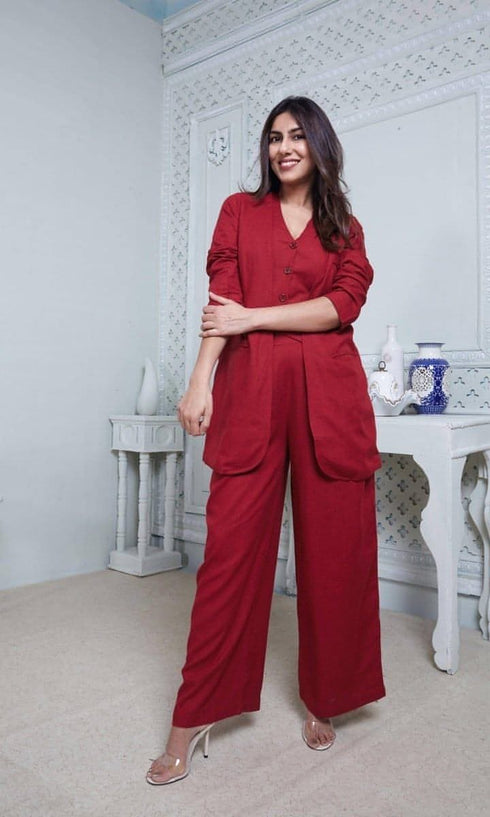 Red Waistcoat Set