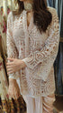 Pink Cutwork Kurta with Dhoti and Singlet