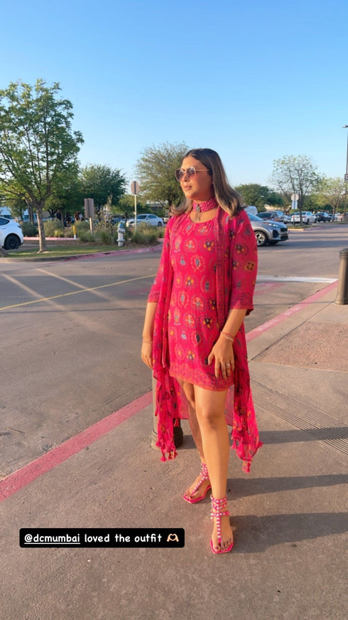 Hot Pink Georgette Set