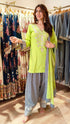 Neon Green Chevron Farshi Suit Set