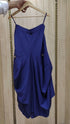 Navy Blue Drape Skirt Set For Women