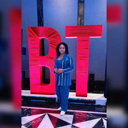 Blue Jumpsuit with Jacket