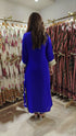 Embroidered Blue Long Yoke Kurta with Pant