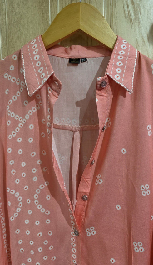 Peach Bandhini Shirt