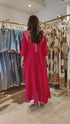 Pink Drape One Piece-dress with Jacket