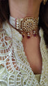 Green Cutwork Kurta with Dhoti and Singlet