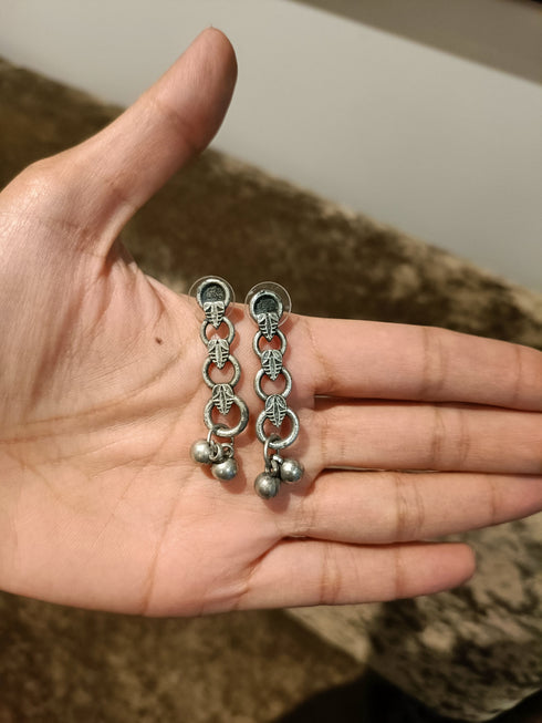 Oxidized Flower Necklace Set