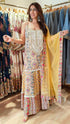 Spaghetti Yellow Jaipuri Sharara Set