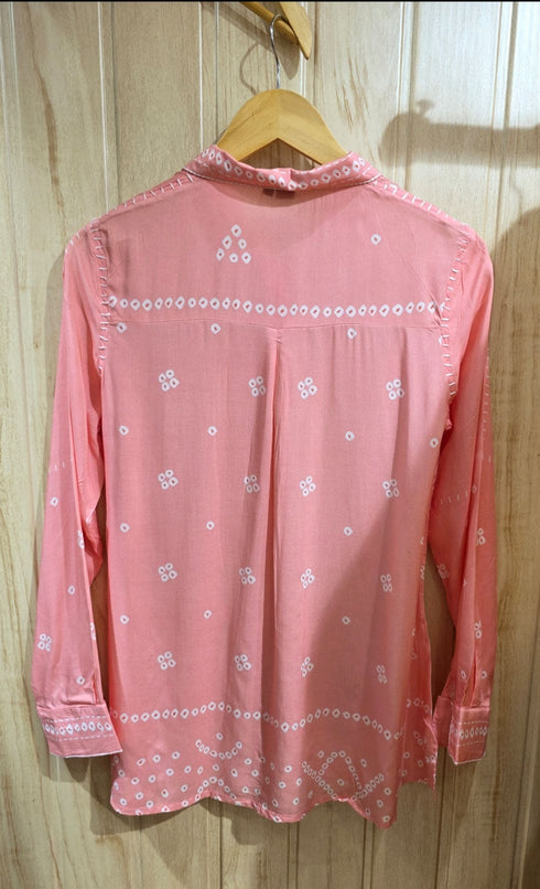 Peach Bandhini Shirt