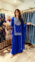 Royal Blue Sharara Set