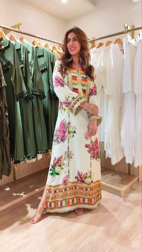 White Kareena Kapoor Kaftan Dress