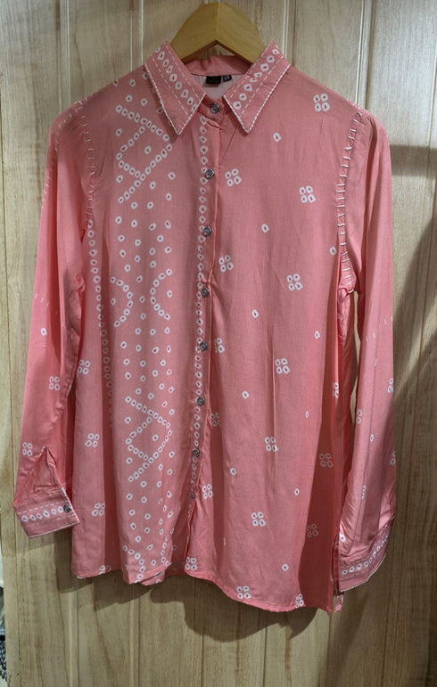Peach Bandhini Shirt