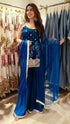 Banarasi Blue Spaghetti Sharara Set