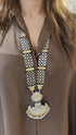 Dual Tone Long Necklace Set