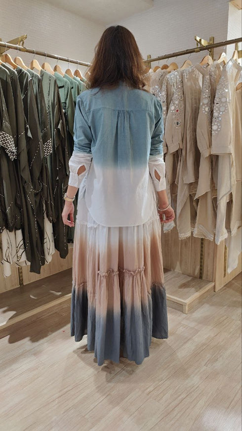 Ombre Dress With Shirt