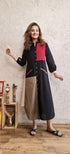 Patchwork Black Shirt Gown