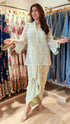 Green Cutwork Kurta with Dhoti and Singlet
