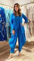 Peacock Blue Jumpsuit with Jacket