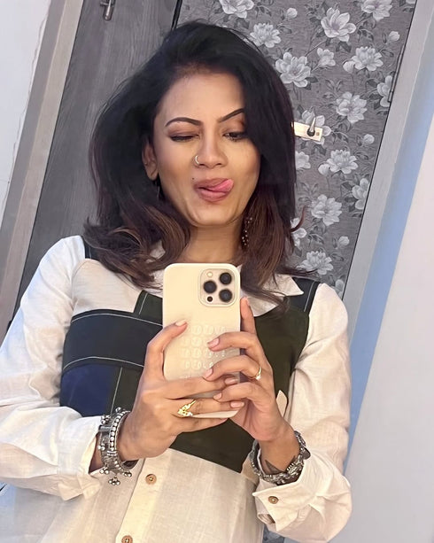 Patchwork Corset Top with Shirt