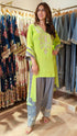 Neon Green Chevron Farshi Suit Set