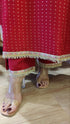 Sabya Red Long Kurta with Pant - Jacquard Silk
