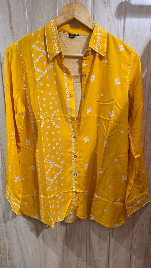 Yellow Bandhini Shirt