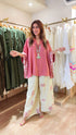 Pink Cream Kaftan Coord Set
