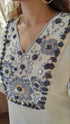 Embroidered Top With Kali Pants - Denim Look