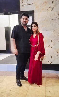 Red Kaftan Gown