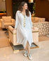 (@DivyankaTripathi) White Gold Dress