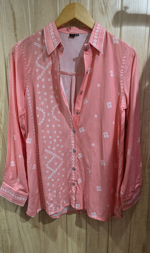 Peach Bandhini Shirt