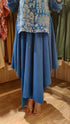 Panihari Blue High Low Kurta with Ghera Skirt