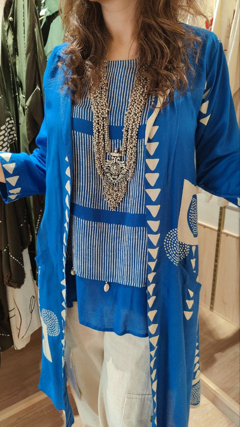 Three Piece Dark Blue Cargo Coord Set