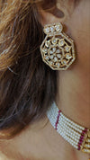 Red Drop Kundan Choker Set