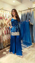 Banarasi Blue Spaghetti Dupatta
