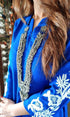 Royal Blue Embroidery Jumpsuit