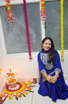 Royal Blue Sharara Set - view 15