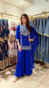 Royal Blue Sharara Set - view 4