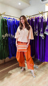 Rust Beige Doodle Art Coord Set with Handbag - view 4