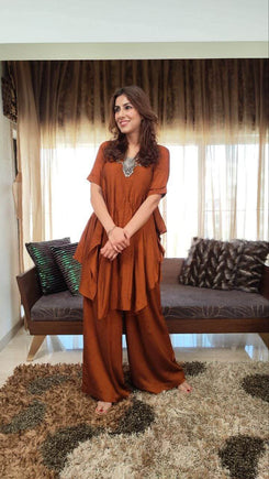 Rust Brown Knot Coord Set