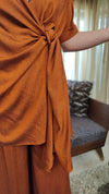 Rust Brown Knot Coord Set