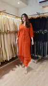 Rust Geometric Embroidered Coord Set - view 4