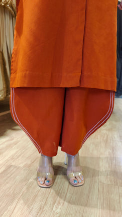Rust Geometric Embroidered Coord Set - view 7