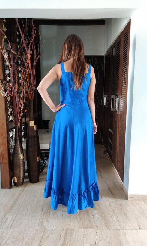 Sapphire Embroidery Dress