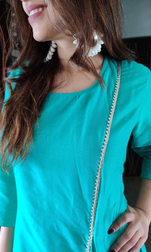 Sea Green Drape Dress