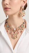 Cabochon Kundan Gold Necklace Set, front view, Label DC