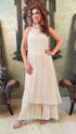 Shimmer Cream White Coord Set