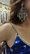 Silver And Gold Dual Tone Flower Earring - view 7
