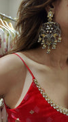 Silver And Gold Dual Tone Flower Earring - view 8